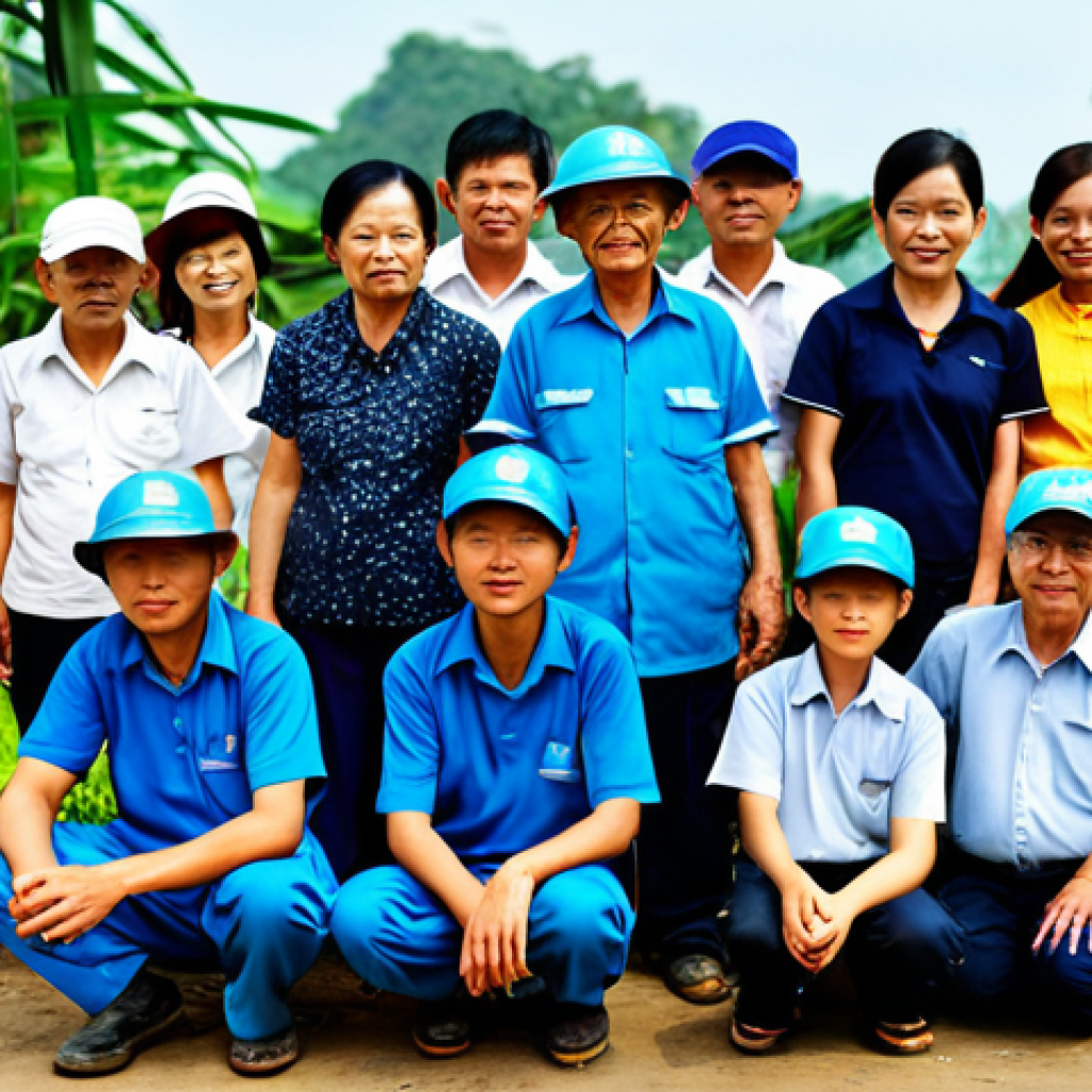 Community Awareness**

"A diverse group of Vietnamese people, including students and elders, attending a climate change awareness workshop in Can Tho, fully clothed, appropriate attire, safe for work, perfect anatomy, natural proportions, professional photography, bright and informative setting, family-friendly."

**