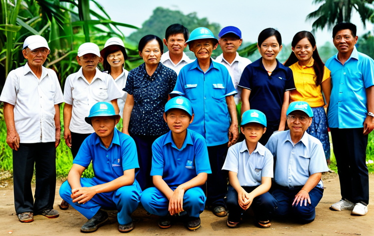 Community Awareness**
"A diverse group of Vietnamese people, including students and elders, attending a climate change awareness workshop in Can Tho, fully clothed, appropriate attire, safe for work, perfect anatomy, natural proportions, professional photography, bright and informative setting, family-friendly."
**