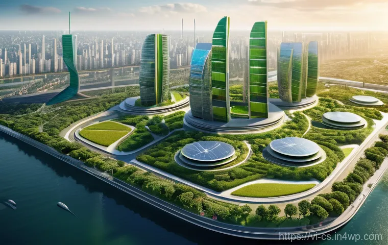 해수면 상승 대응을 위한 글로벌 차원의 해결 방안 - **Prompt 1: Resilient Coastal Village Protected by Nature and Engineering**
    A wide-angle, cinema...