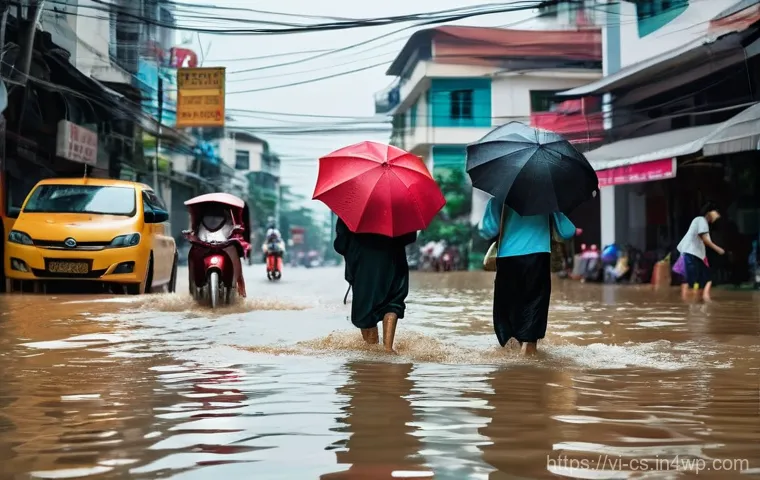 해수면 상승의 지역별 영향 차이 분석 - **Central Vietnamese Coastal Community Adapting to Erosion:** A vibrant, medium shot depicting a gro...