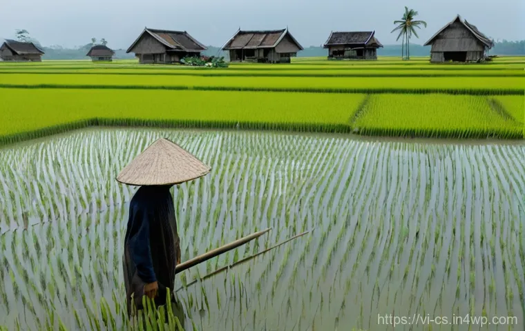 해수면 상승 대응을 위한 글로벌 동향 - **Prompt 1: The Struggle Against Rising Tides**
A poignant, realistic wide-angle shot of a Vietn...